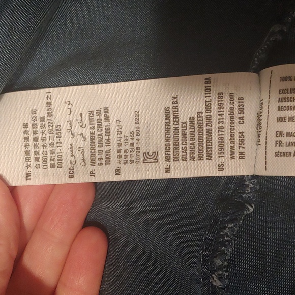 Abercrombie & Fitch Brand denim striped dress size Large Tall - Picture 10 of 13